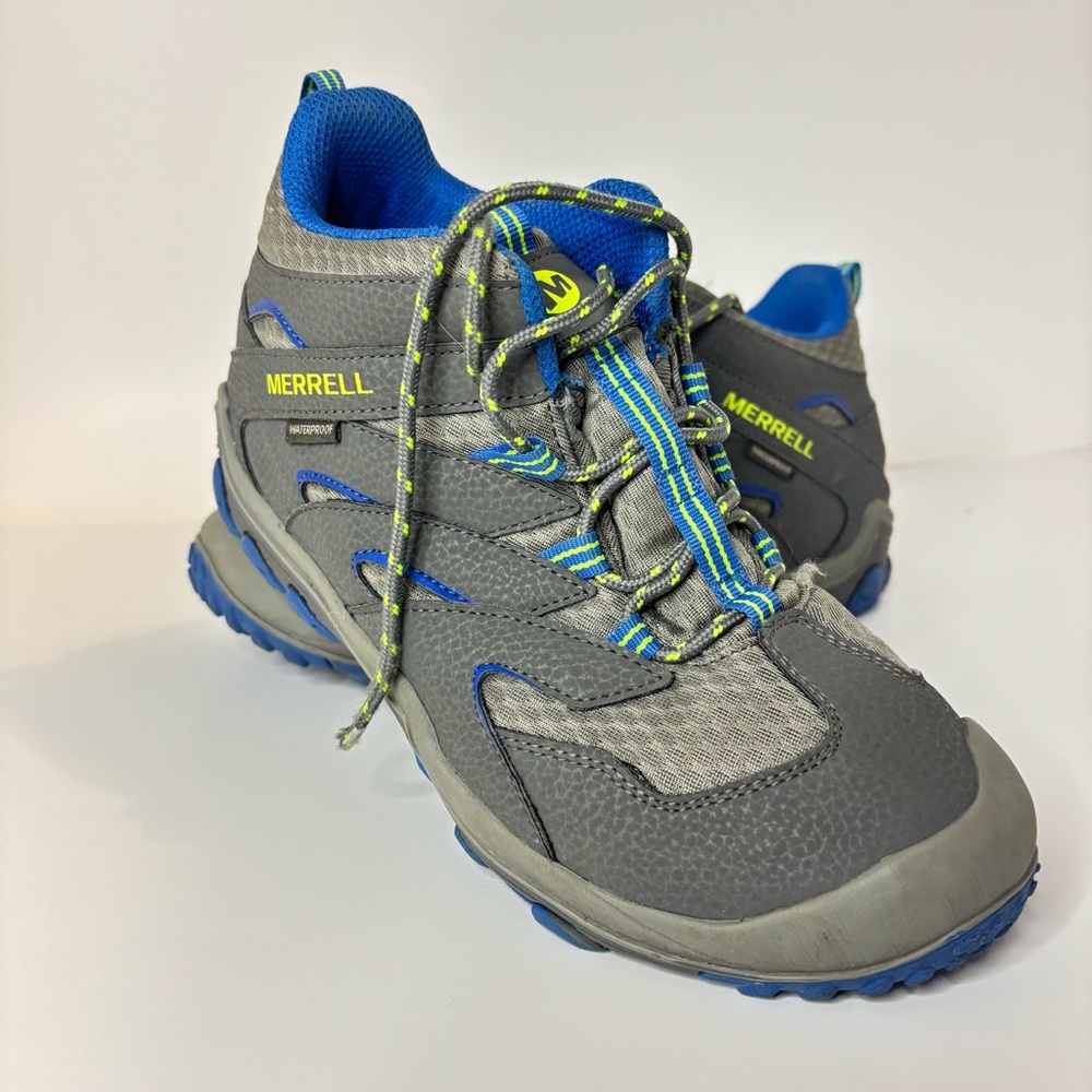Merrell Chameleon 7 Access Mid‎ Waterproof Hiking Boots Grey Blue MK262305 5.5m